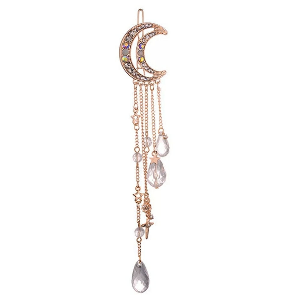Crescent Moon Rhinestone Hair Clip - Picture 8 of 8